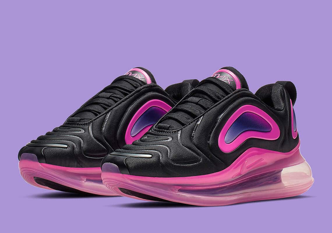 Nike Air Max 720 viene en negro y láser rosa 1 nike air max 720 kids black pink 3196 007 1