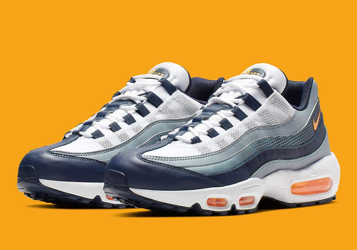 La Nike Air Max 95 aparece con detalles en "Laser Orange" 1 nike air max 95 navy orange aj2018 401 1