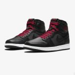 Air Jordan 1 Retro High Black Satin Gym Red