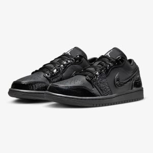 Air Jordan 1 Low Black Croc