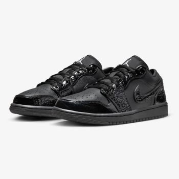Air Jordan 1 Low Black Croc