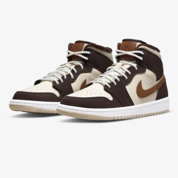 Air Jordan 1 Mid Brown Basalt Oatmeal