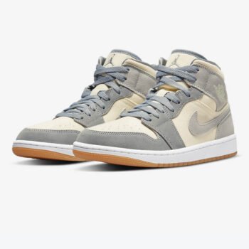 Air Jordan 1 Mid Coconut Milk Particle Grey