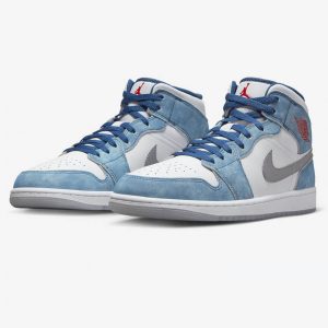 Air Jordan 1 Mid Dusty Blue Suede
