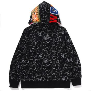 Bape Neon Camo Shark Full Zip Hoodie - Imagen 2