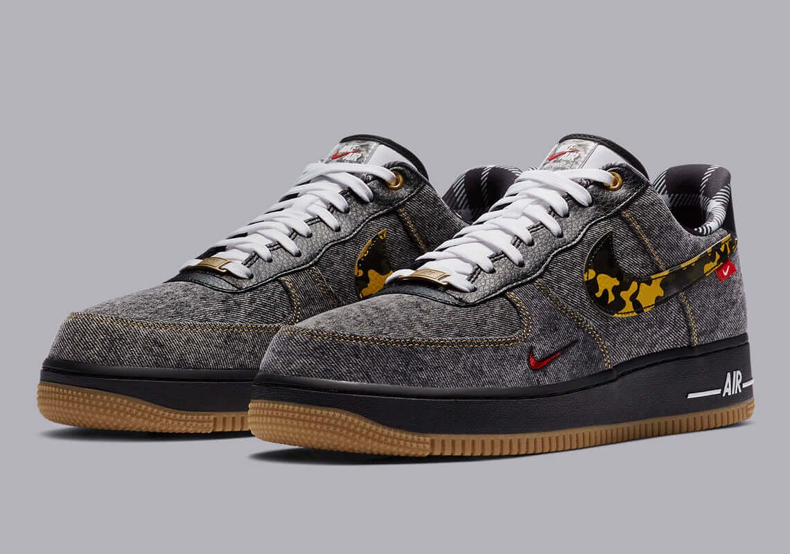 Nike Air Force 1 Low “Remix Pack” en denim negro 1 Nike Air Force 1 Remix Pack Denim DB1964 001 2