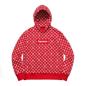 Supreme x Louis Vuitton Box Logo Hooded Sweatshirt Red