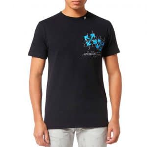 OFF-WHITE Slim Fit Fence Arrows T-Shirt Black/Blue