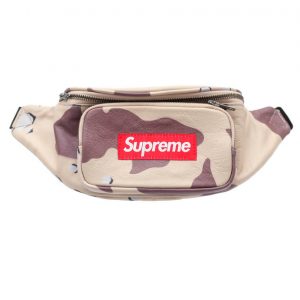 Supreme Leather Waist Bag Desert Camo